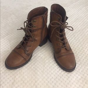 Rampage Brown Faux leather boots size 8